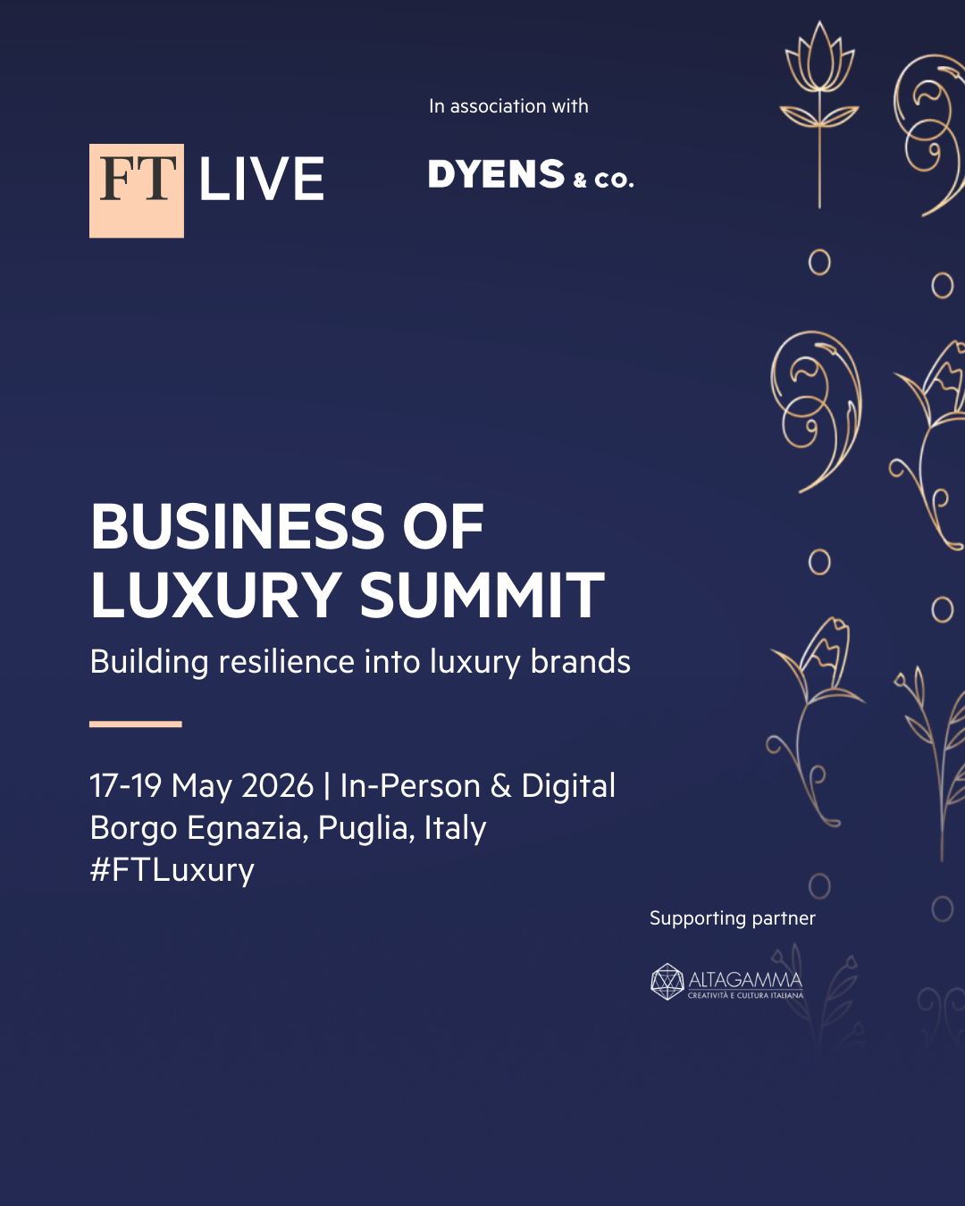ALTAGAMMA PARTNER DEL FINANCIAL TIMES BUSINESS OF LUXURY SUMMIT