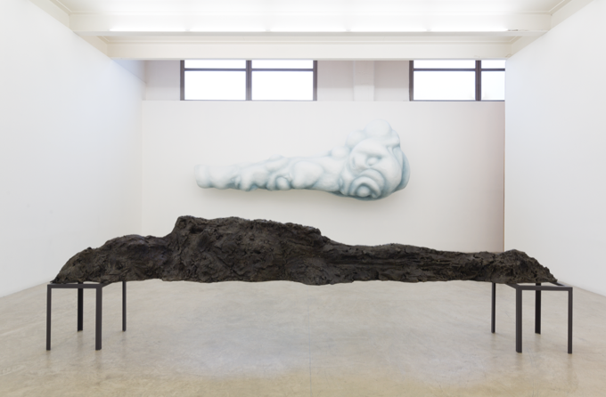 Massimo Bartolini Giacometti Landscape, 2016, Bronze, cm 60x400x40 Clouds Club, 2015, Papier-mâché, cm 160x430x110 