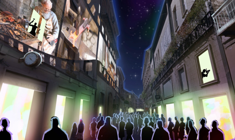 L'installazione Dalla Bottega alla Vetrina - IL CINEMA DELLE ARTI E DEI MESTIERI