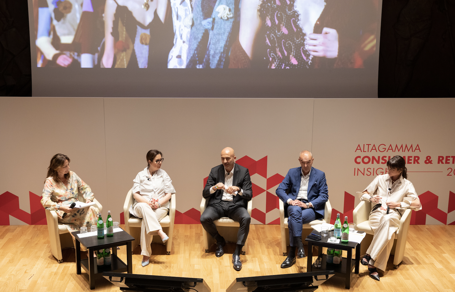 Stefania Lazzaroni (Altagamma), Maria Pina Sarai (American Express), Fabrizio Cardinali (Etro), Alain Prost (Ginori 1795), Isabella Traglio (Vhernier)